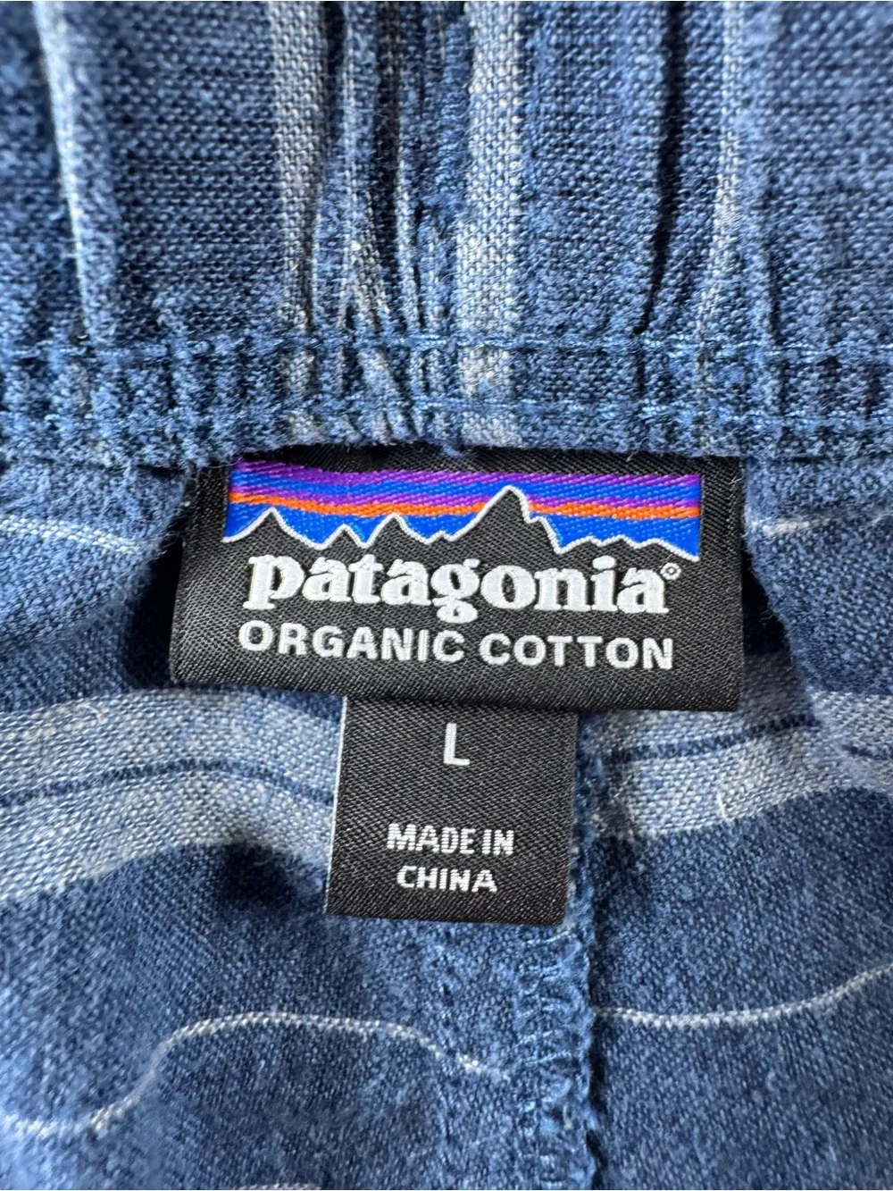 Patagonia Hemp Organic Cotton Striped Shorts Large